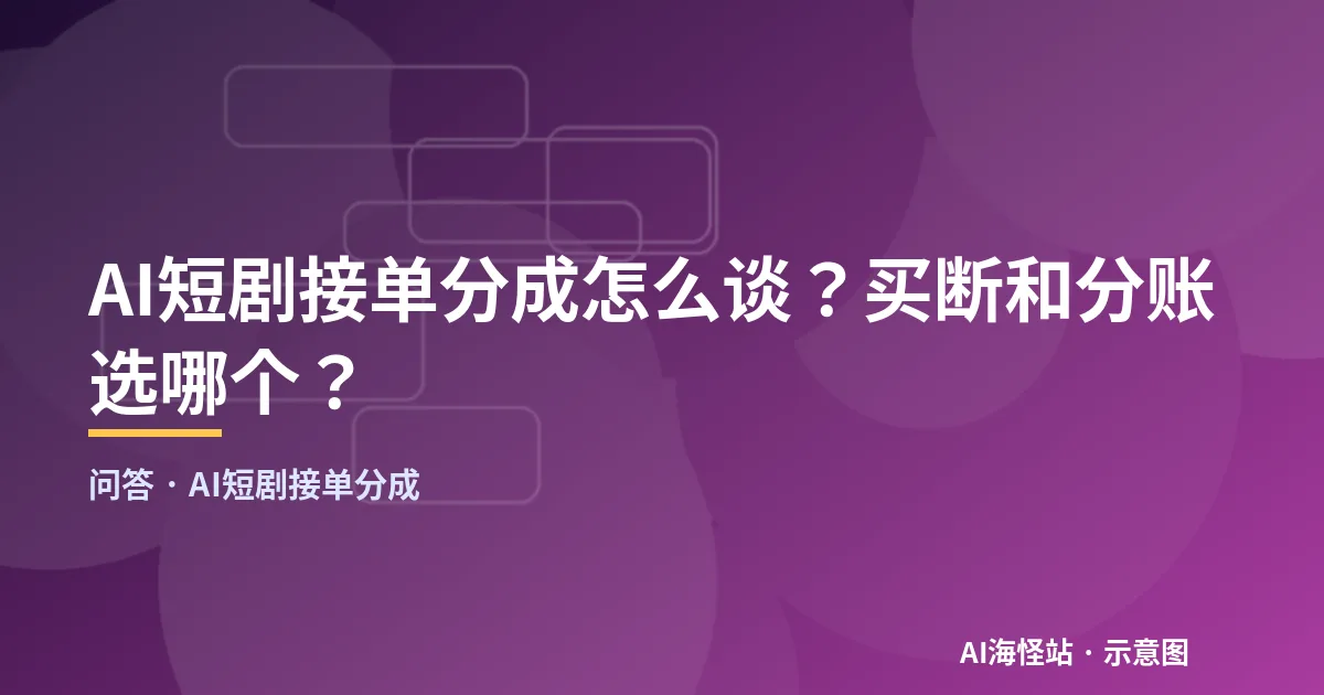 AI短剧接单分成问答示意图