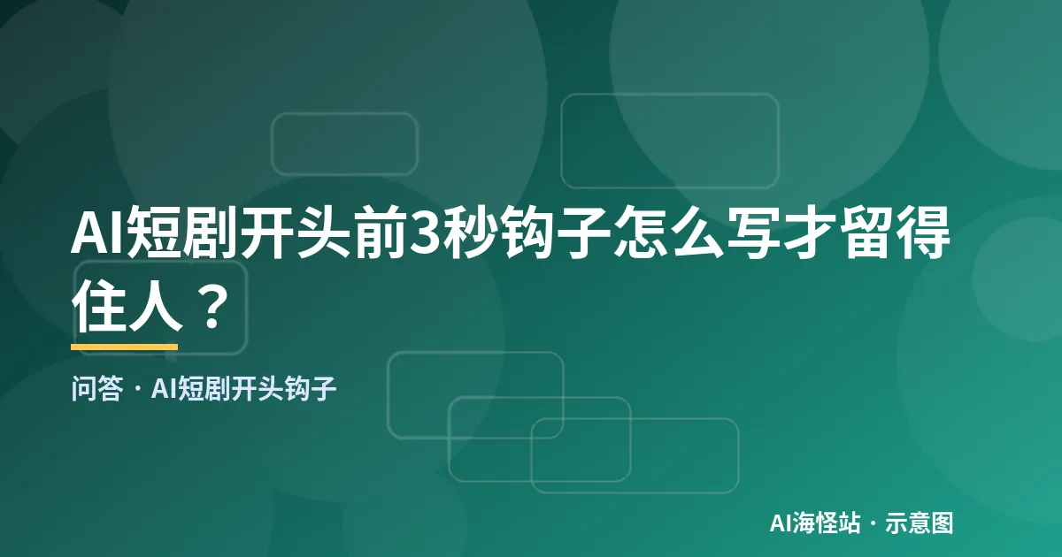 AI短剧开头钩子问答示意图