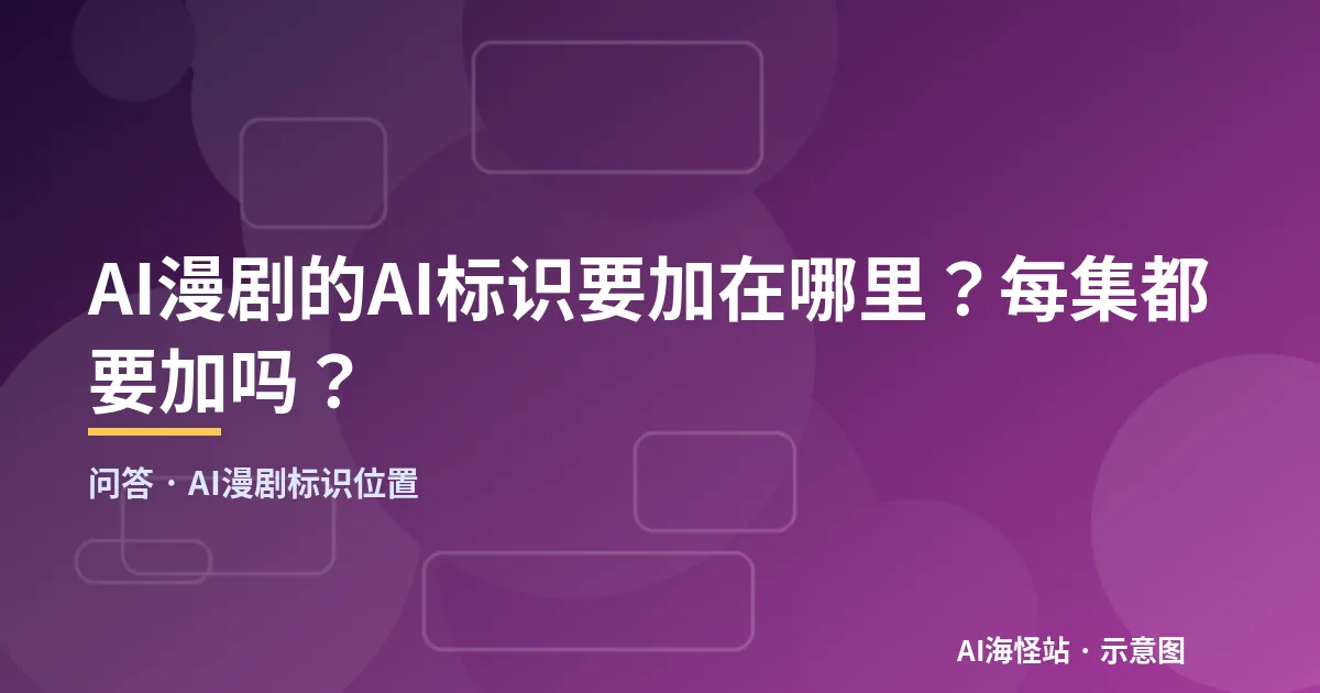 AI漫剧标识位置问答示意图