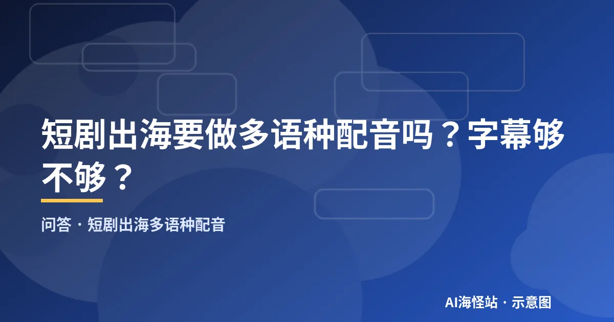 短剧出海多语种配音问答示意图