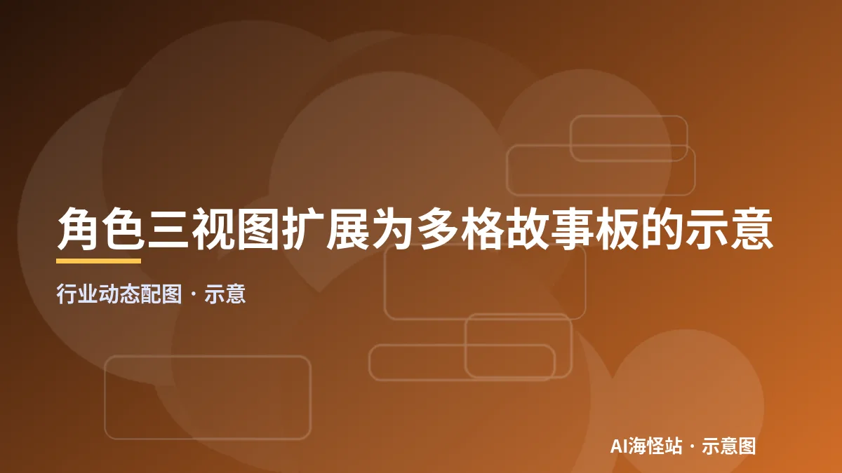 角色三视图扩展为多格故事板的示意